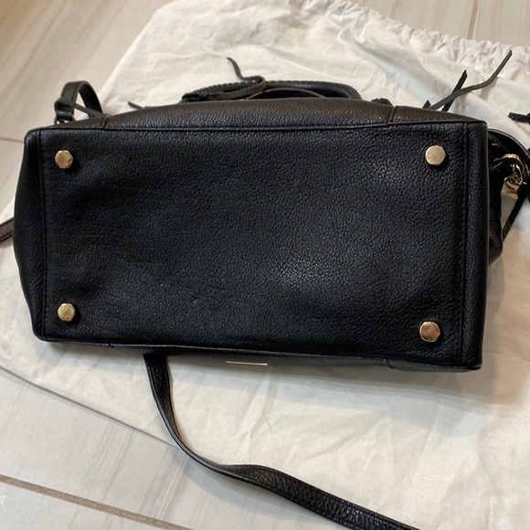 Rebecca Minkoff Regan black satchel handbag with removable crossbody satchel - Picture 5 of 13